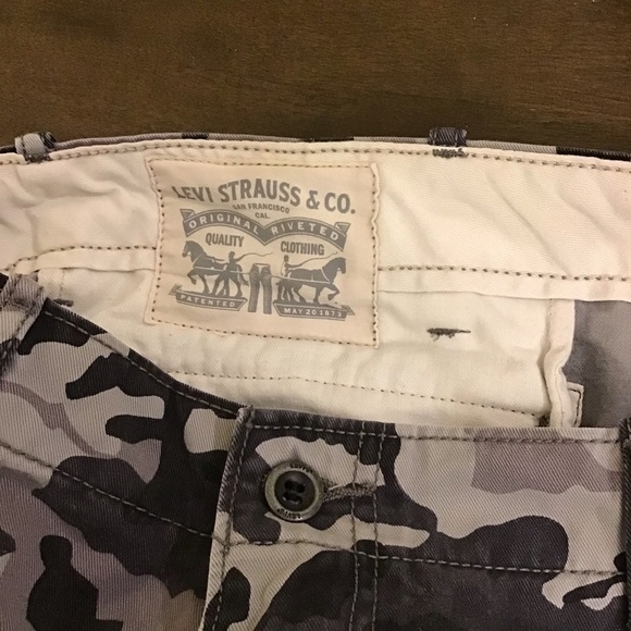 Levi’s 32x26.5 Ace Cargo Camo Men’s Pants Gray Camouflage (Tag Size 32x30) - Picture 7 of 12